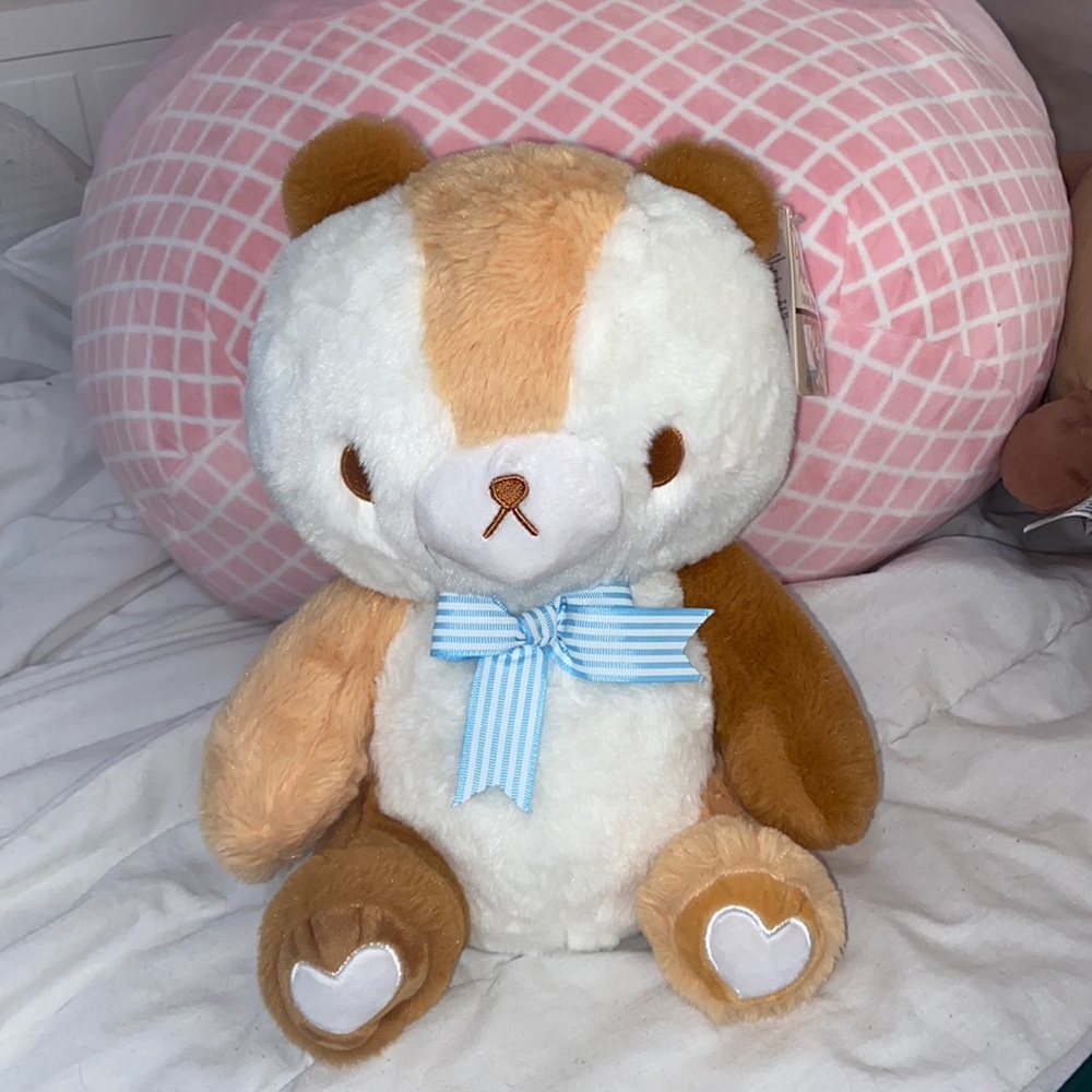 Colorful Caramel Mofuru Bear Soft Fuzzy Plush Japan